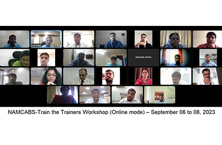 NAMCABS- Train the Trainers Workshop-Online – September 06 to 08, 2023