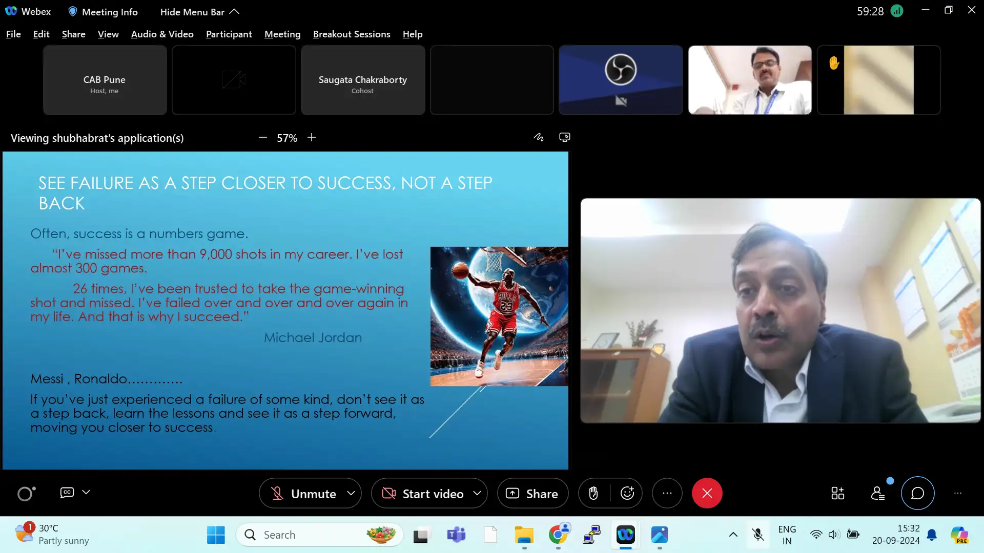 Webinar on 'How to Fail Successfully: The Art of Handling Failure' (Online): September 20, 2024