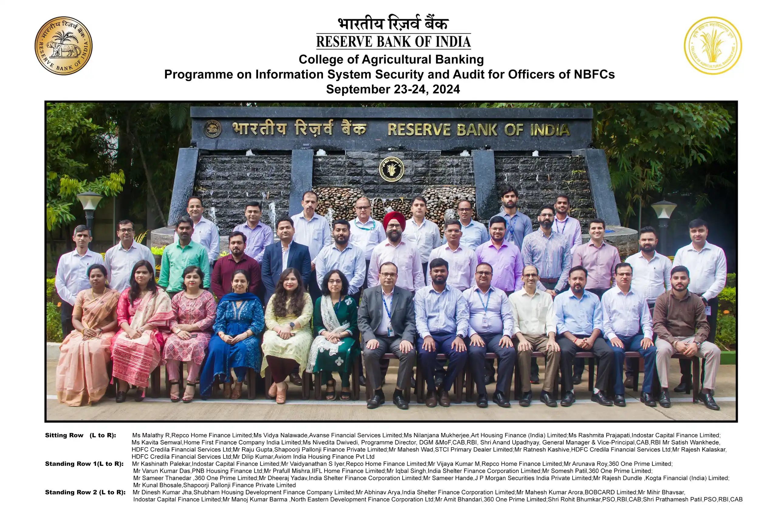 Programme on Information System Security and Audit for Officers of NBFCs – September 23-24, 2024 (In-Campus)