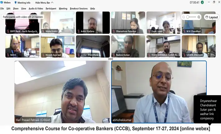 Comprehensive Course for Co-operative Bankers: September 17-27, 2024 (online mode)