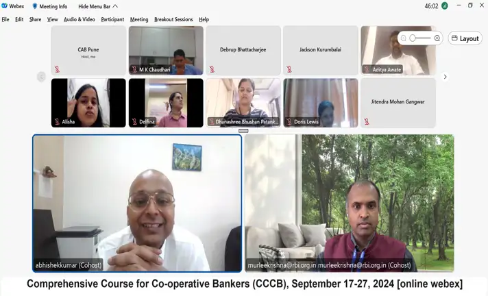 Comprehensive Course for Co-operative Bankers: September 17-27, 2024 (online mode)