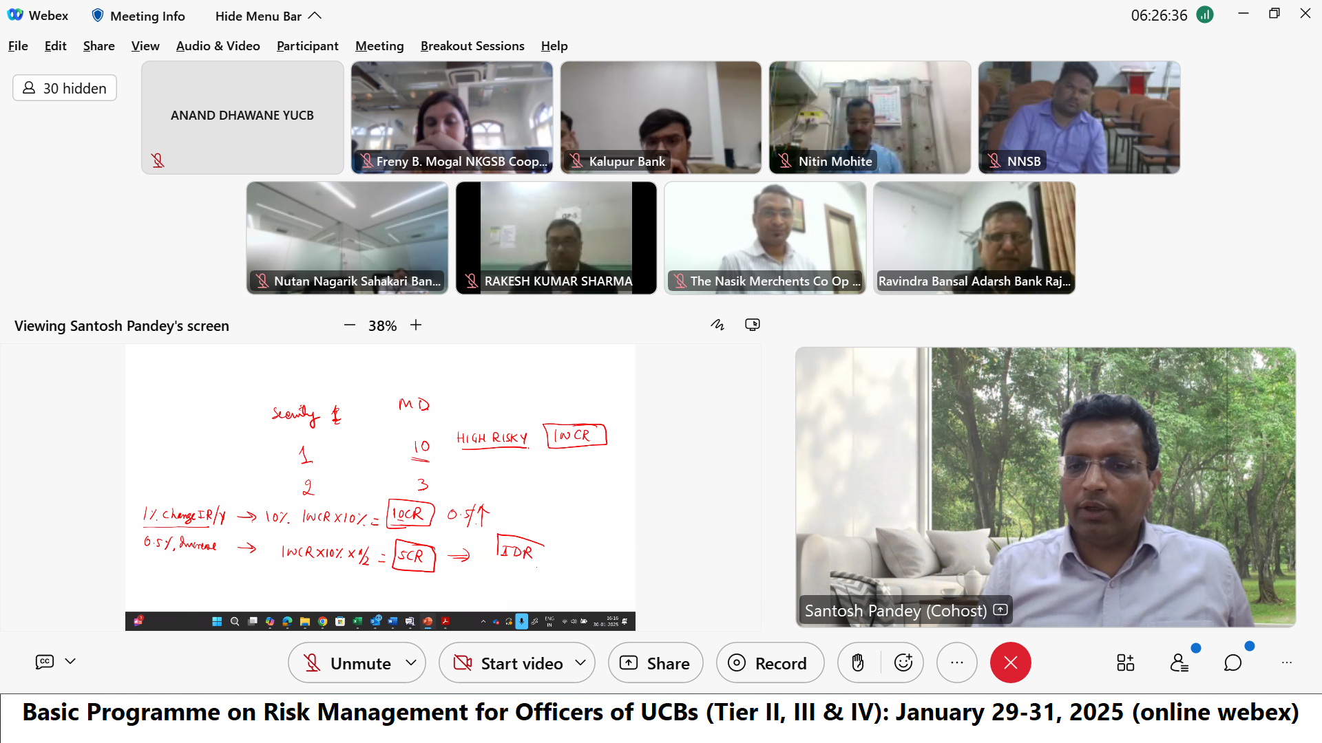 Basic Programme on Risk Management for officers of UCBs (Tier II, III, IV): January 29-31, 2025 (online)