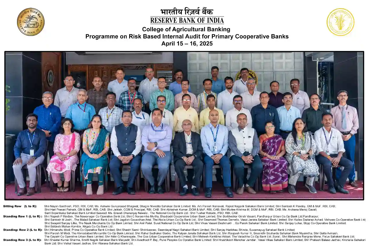 Programme on Risk-Based Internal Audit for Officers of Primary Co-operative Banks: April 15-16, 2025 (In-Campus)