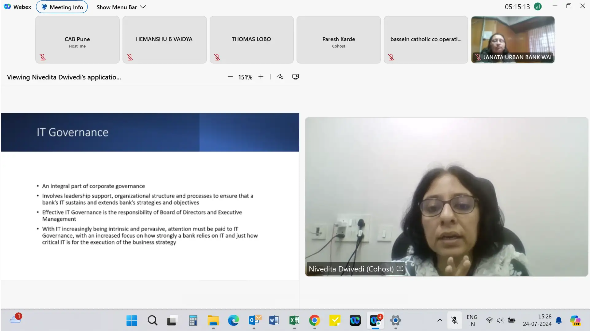 Online Programme on Information Technology Governance for Directors & CEOs of UCBs – July 24-26, 2024