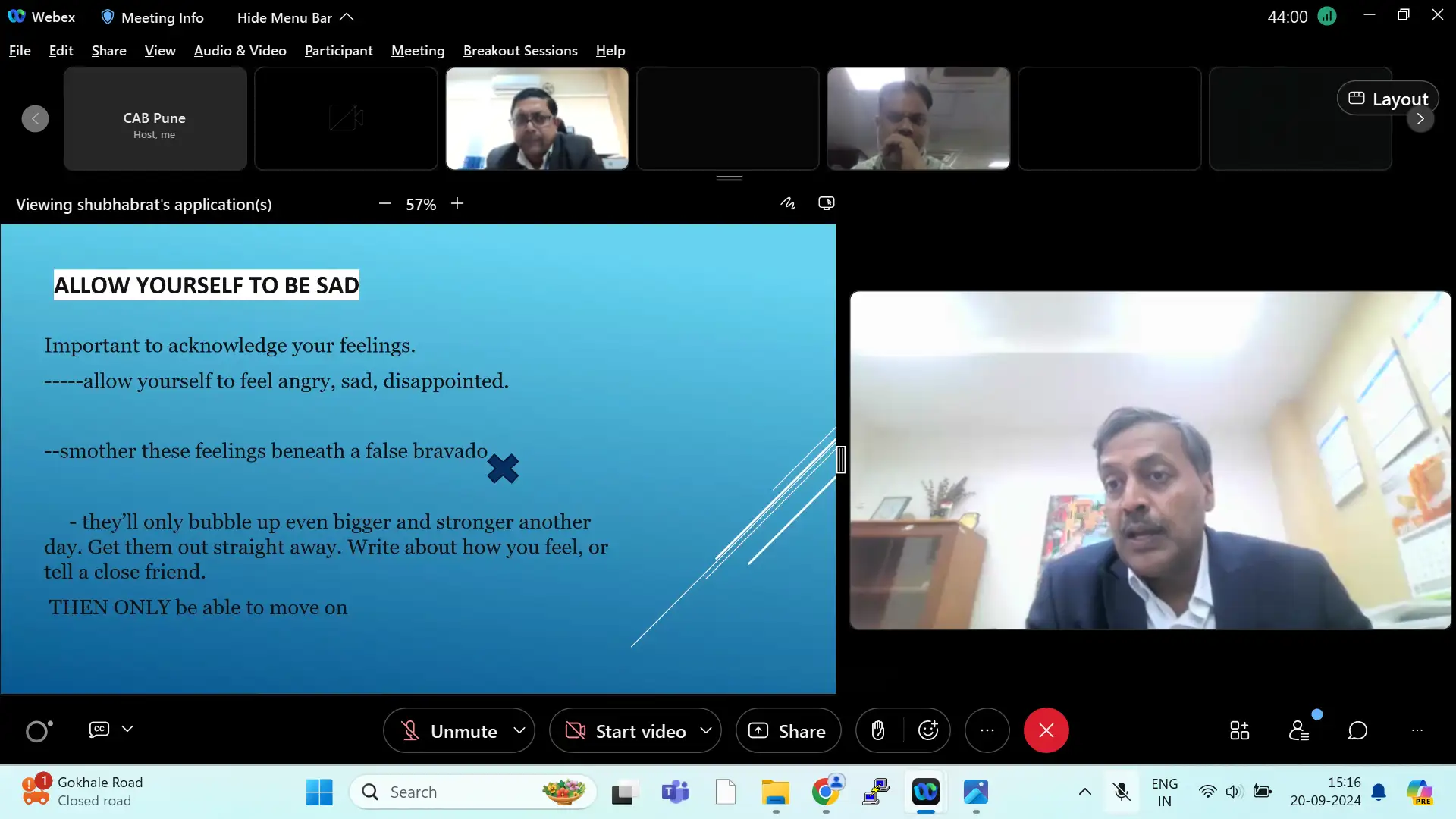 Webinar on 'How to Fail Successfully: The Art of Handling Failure' (Online): September 20, 2024