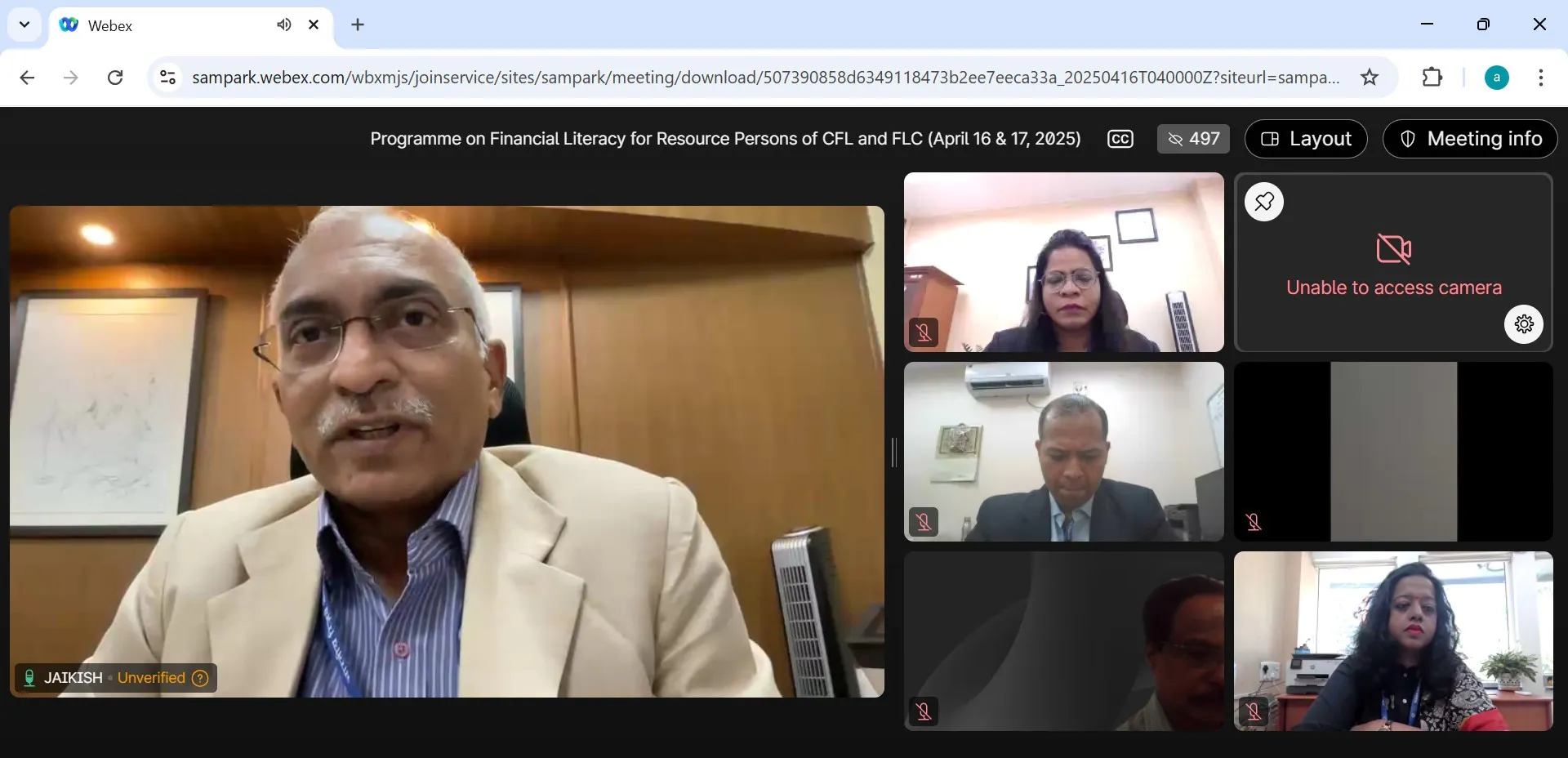 Programme on Financial Literacy for Resource Persons of Centre for Financial Literacy (CFL) and FL Counselors (FLCs) (Online Mode) (April 16 & 17, 2025)