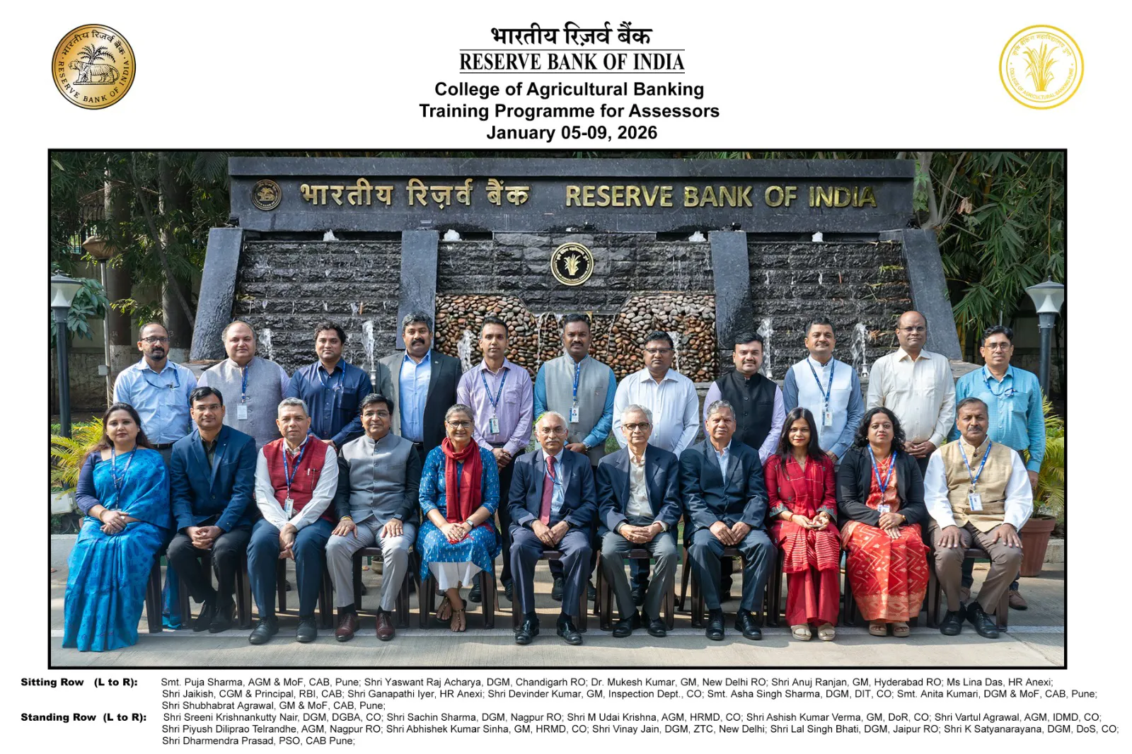 Training Programme for Assessors (In Campus): January 05-09, 2026