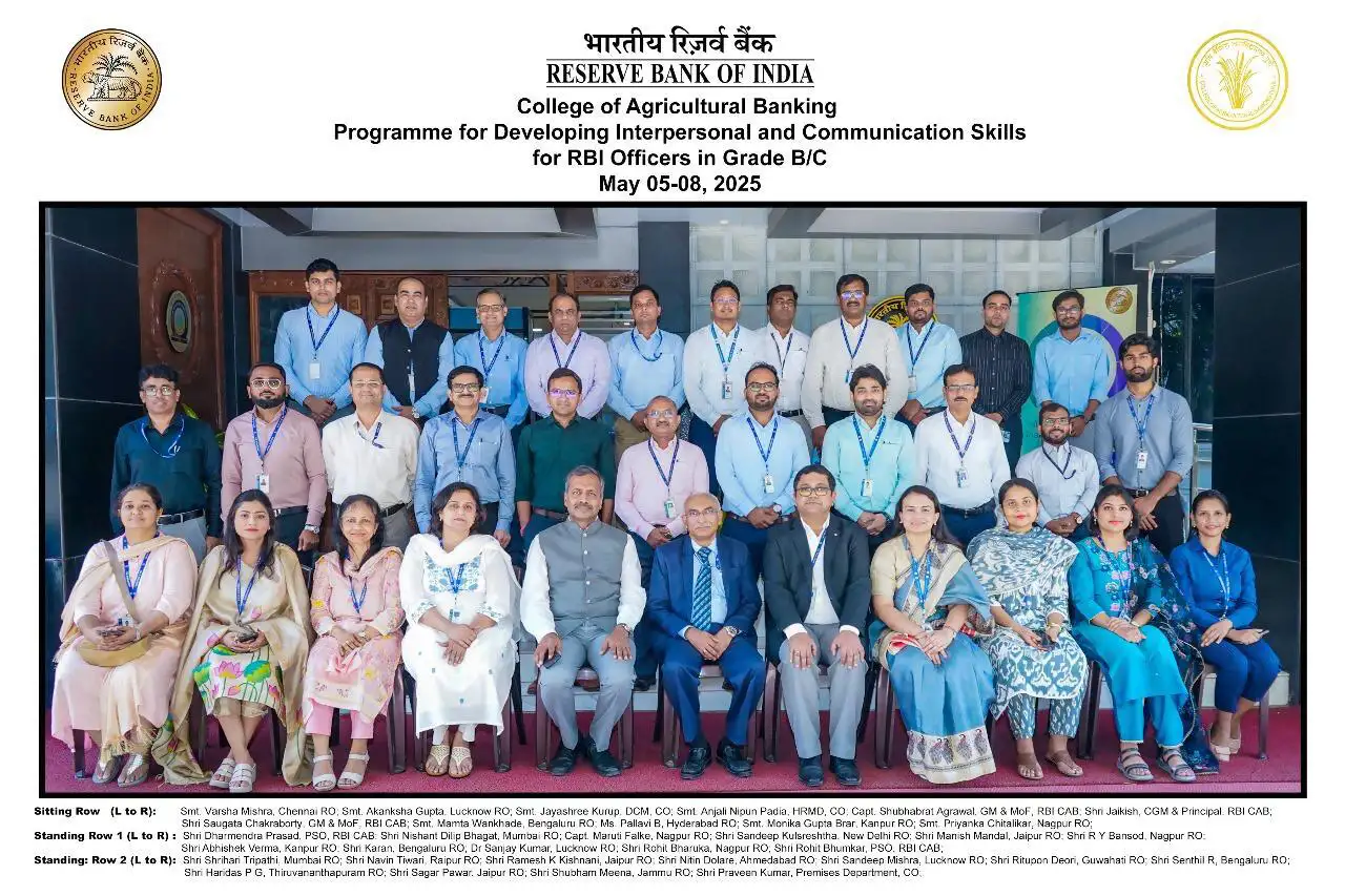 Programme on Developing Interpersonal & Communication Skills for RBI Officers (In campus): May 05-08, 2025