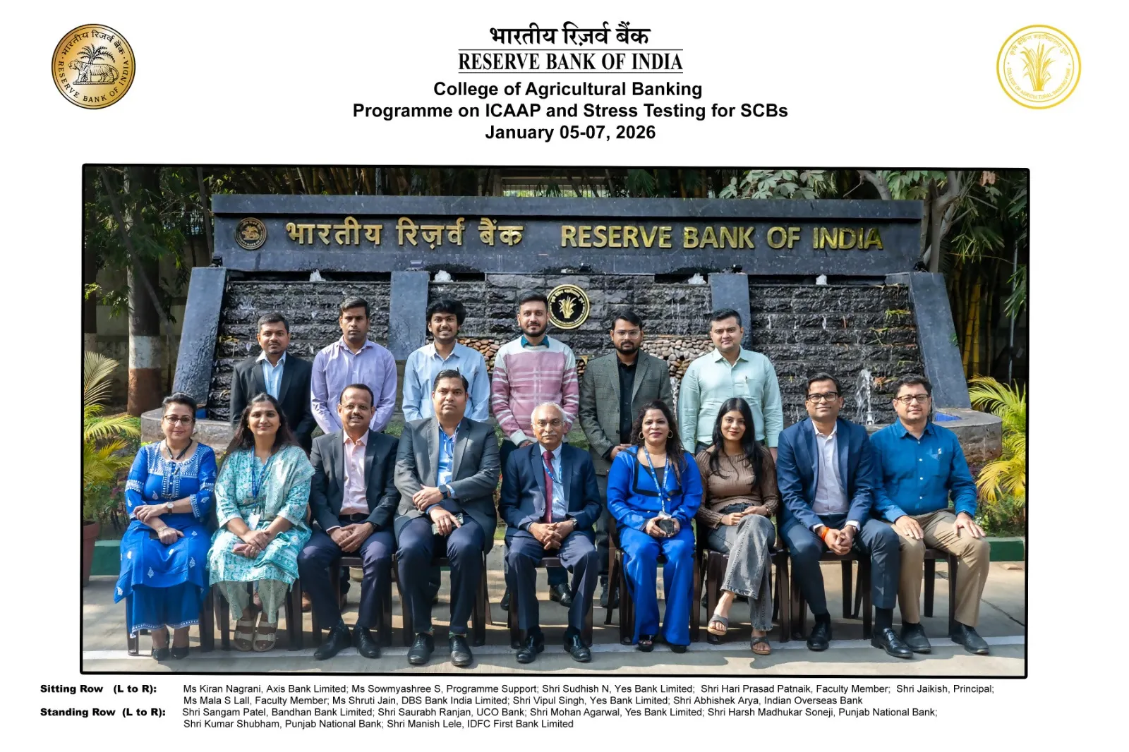 Programme on ICAAP and Stress Testing for SCBs, January 05-07, 2026