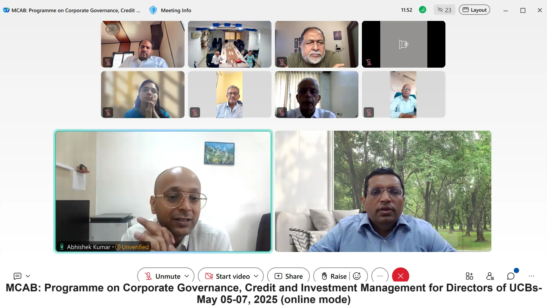 MCAB: Programme on Corporate Governance, Credit and Investment Management for Directors of UCBs:  May 05-07, 2025 (online mode)