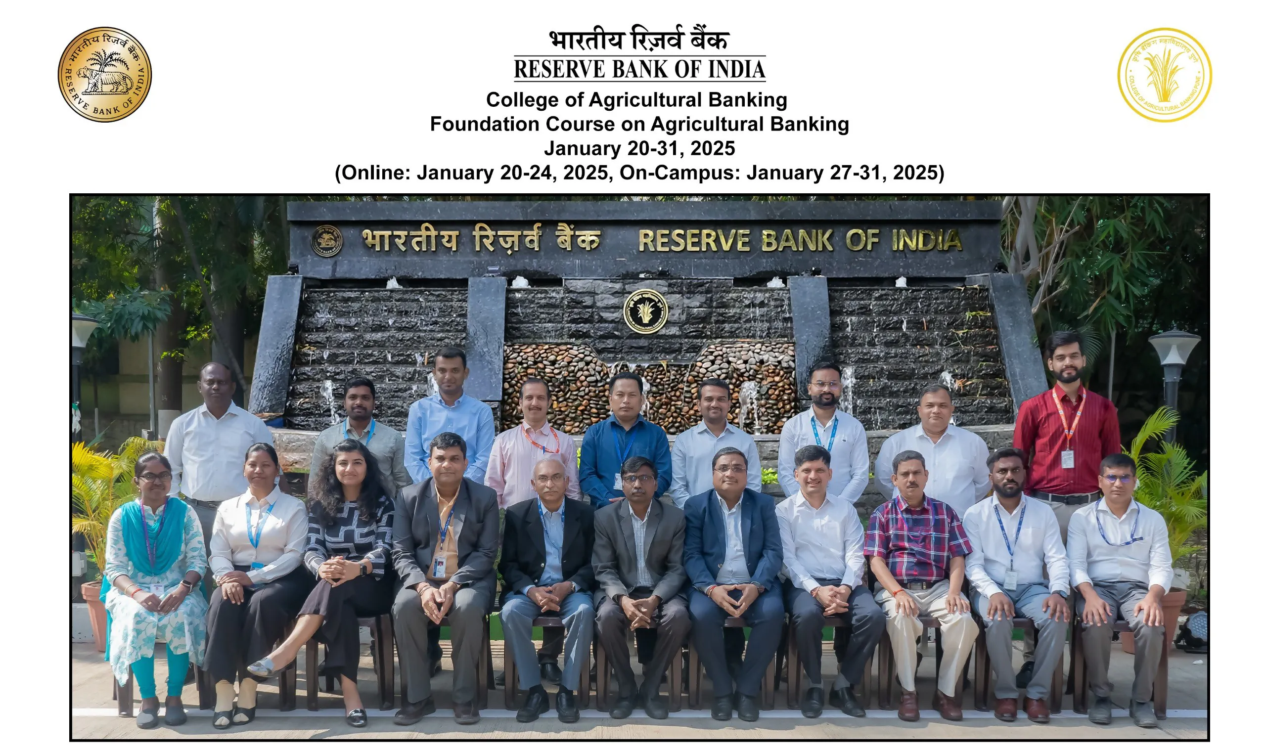 Foundation Course on Agricultural Banking (January 20 to 31, 2025)