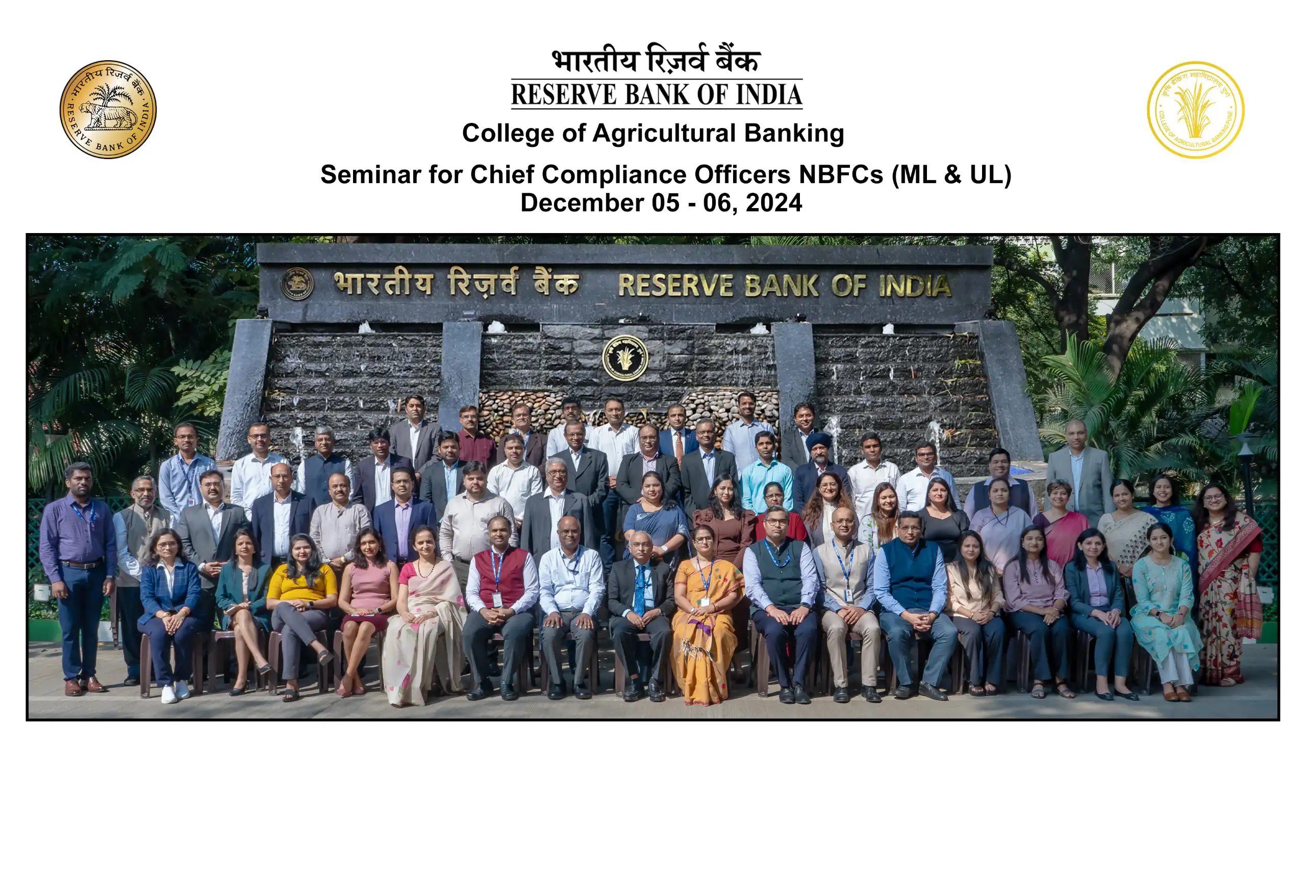 Seminar on Corporate Governance and Compliance Management for Chief Compliance Officers of NBFCs (ML & UL): December 05-06, 2024 (in-campus)