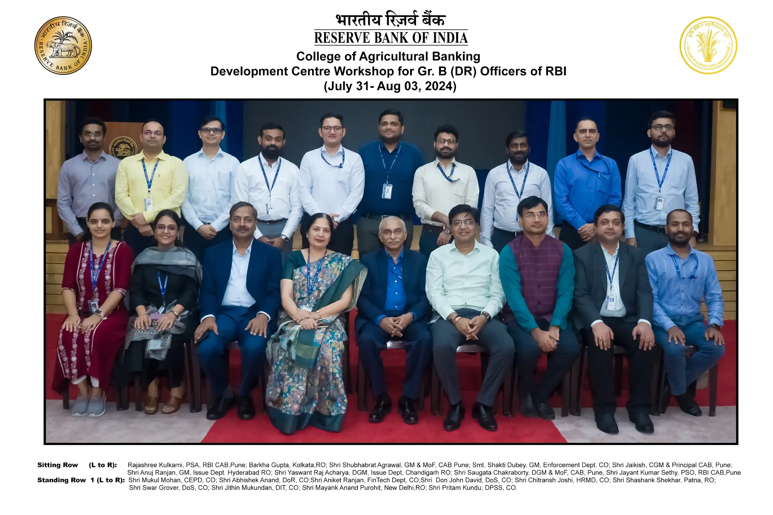 Development Centre Workshop (DCW) for Gr B (Direct Recruit) Officers (In Campus): July 31- August 03, 2024