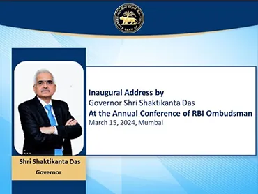 Inaugural address by Governor at the Annual Conference of RBI Ombudsman.