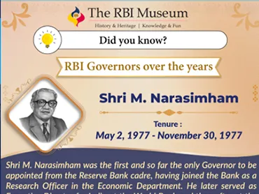 The RBI Museum series on RBI Governors over the years