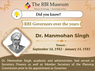 The RBI Museum series on RBI Governors over the years.