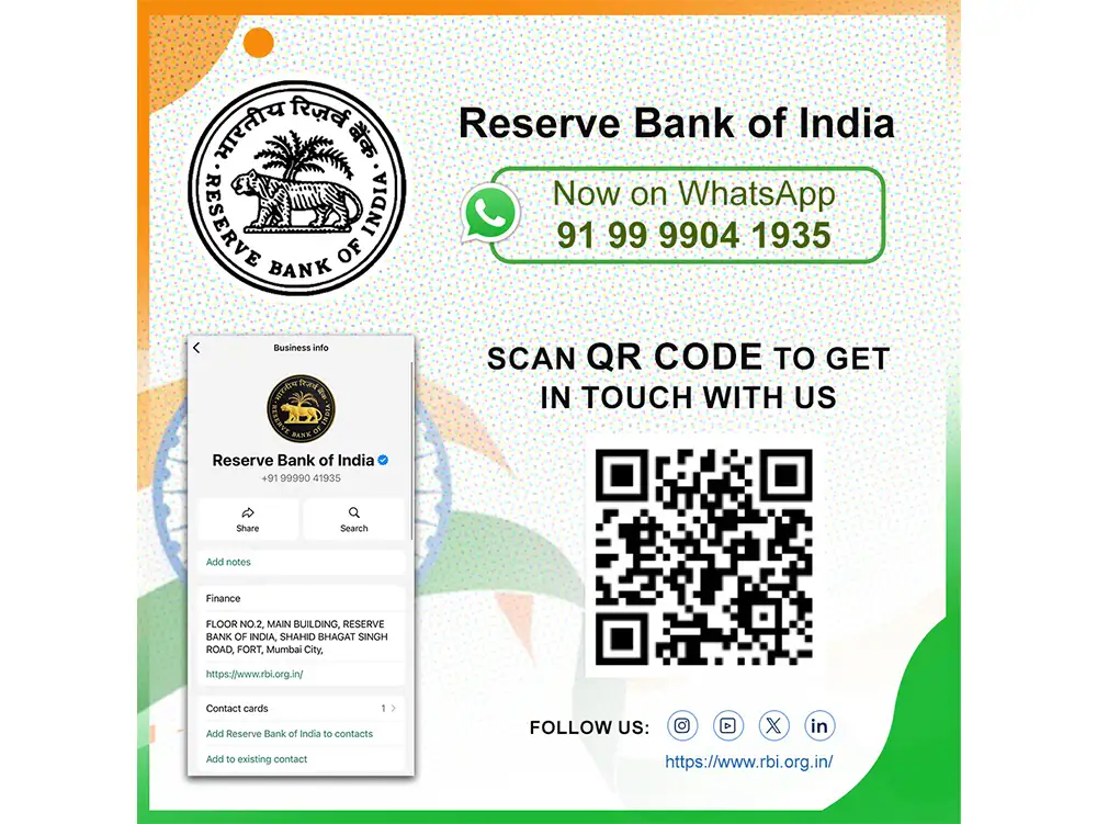 The Reserve Bank of India brings its Public Awareness Initiative – ‘RBI कहता है – जानकार बनिए, सतर्क रहिए ‘ – to whatsapp!