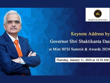 Keynote Address by Governor Shri Shaktikanta Das at Mint BFSI Summit & Awards 2024