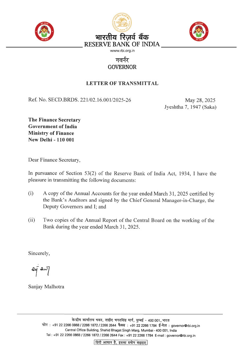 Letter of transmittal