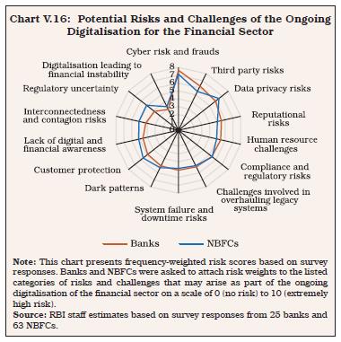 Chart V.16: Potential Risks and Challenges of the OngoingDigitalisation for the Financial Sector