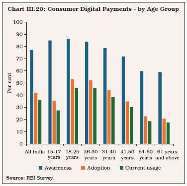 Chart III.20: Consumer Digital Payments - by Age Group