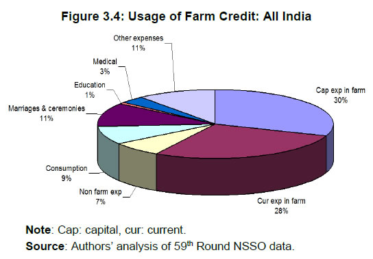 Figure 3.4: Usage of Farm Credit: All India