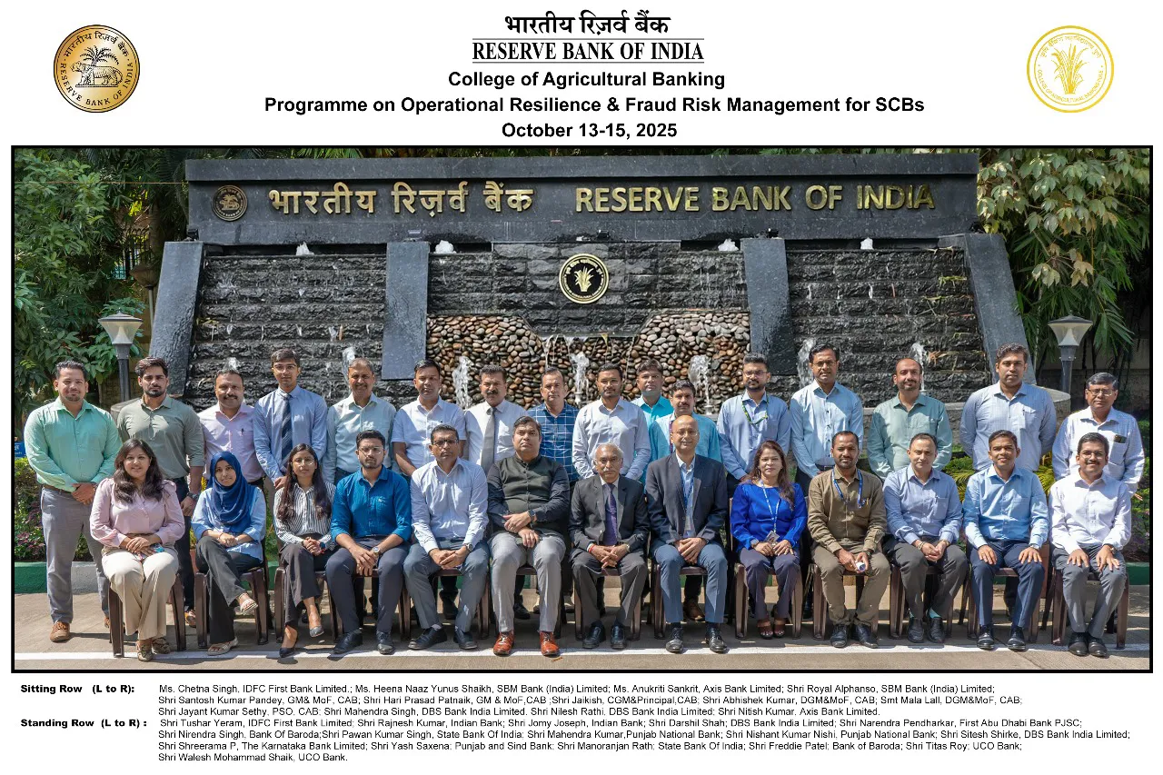 Programme on Operational Resilience & Fraud Risk Management for Scheduled Commercial Banks-   October 13-15, 2025