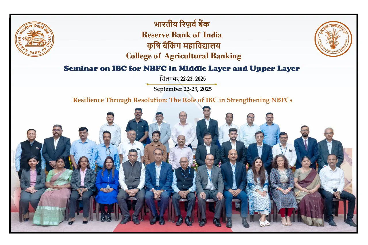 Seminar on IBC for NBFCs in Middle Layer and Upper Layer:  September 22-23, 2025 (on campus)