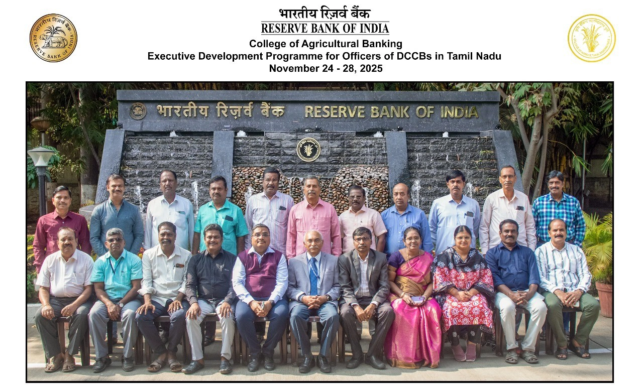 Executive Development Programme for Officers of DCCBs in Tamil Nadu - November 24 to 28, 2025